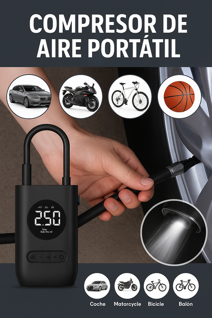 COMPRESOR DE AIRE PARA LLANTAS + ENVIO GRATIS