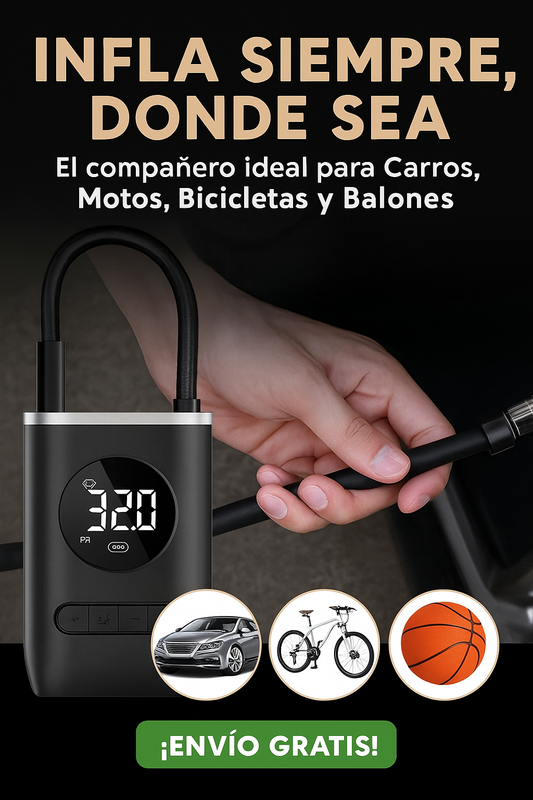 COMPRESOR DE AIRE PARA LLANTAS + ENVIO GRATIS