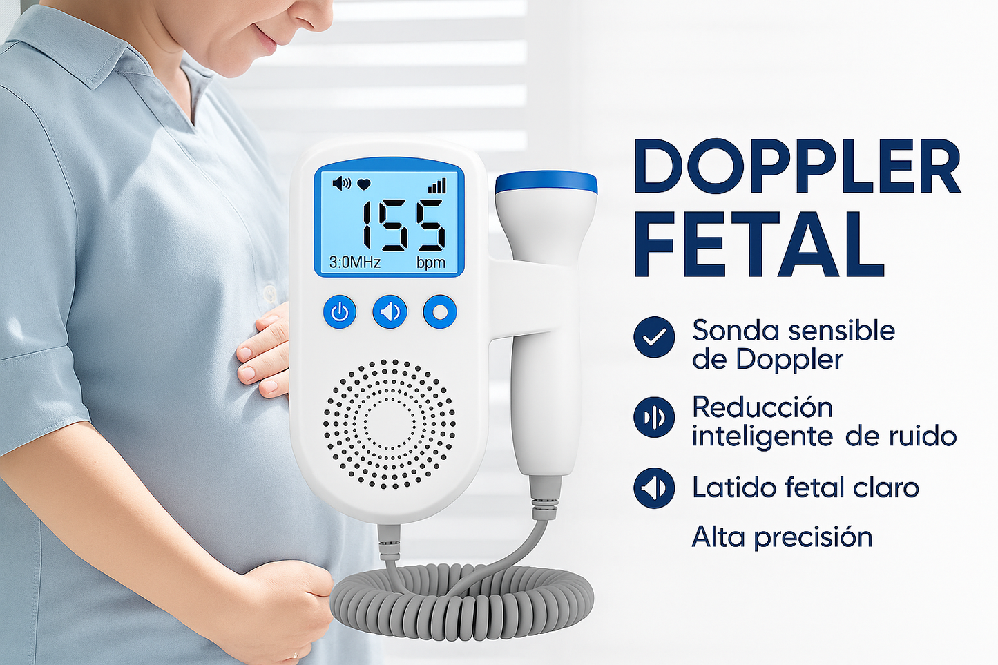 Escucha el corazón de tu bebé desde casa ❤️ Monitor RC fetal + ENVIO GRATIS