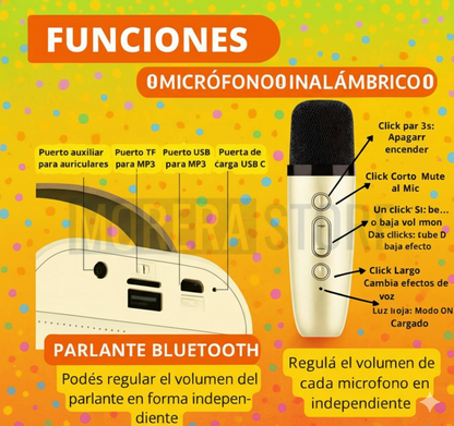 🎤 ¡Canta sin parar! Mini Karaoke con Envío Gratis