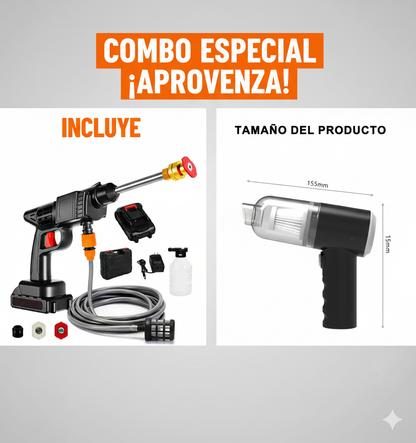 COMBO HIDROLAVADORA + ASPIRADORA SUPER PROMO