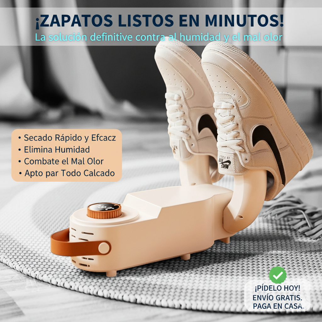 ¡Zapatos secos y sin olor en minutos! Envío gratis