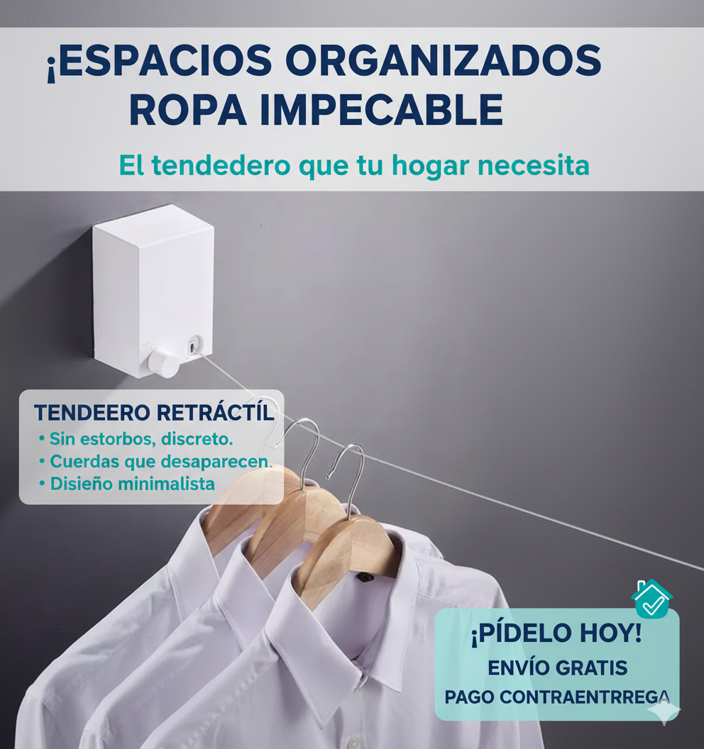SOPORTE AHORRADOR DE ESPACIO PARA ROPA RETRACTIL + ENVIO GRATIS